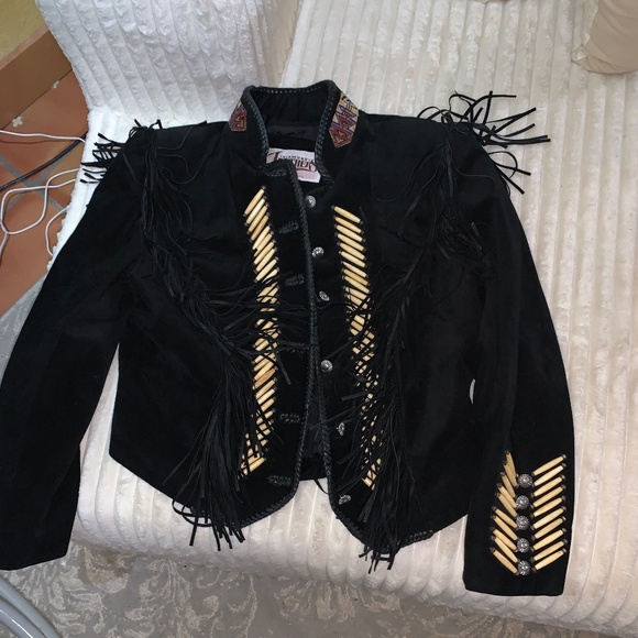 Vintage black leather jacket - Picture 1 of 4